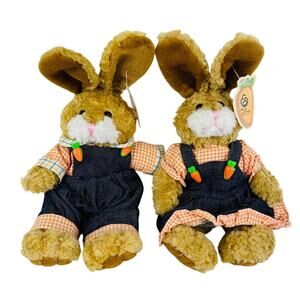 March of Dimes Plush Bunny Rabbits Paws and Peaches Set‎ 2003